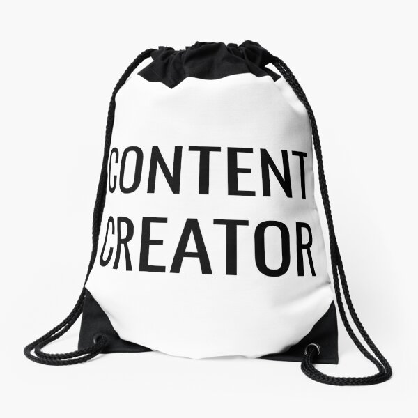 Content Creator Drawstring Bags for Sale