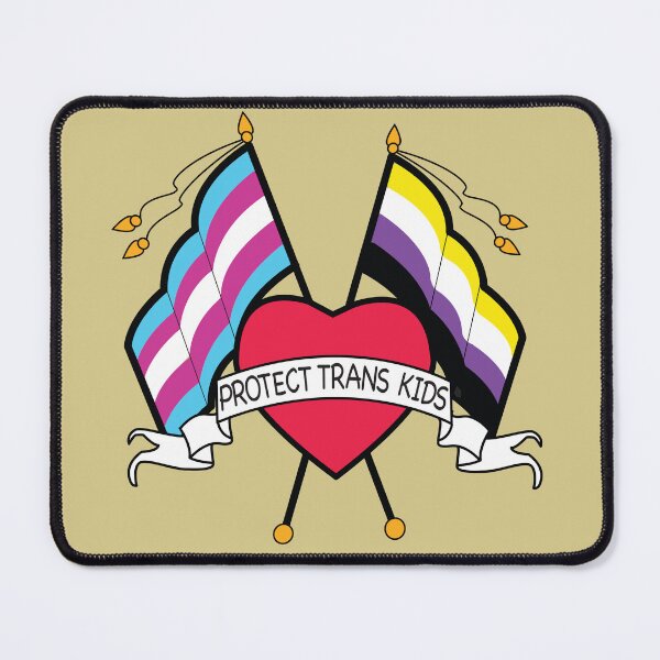 Item preview, Protect trans kids old school tattoo desgn designed and sold by Sayraphim.