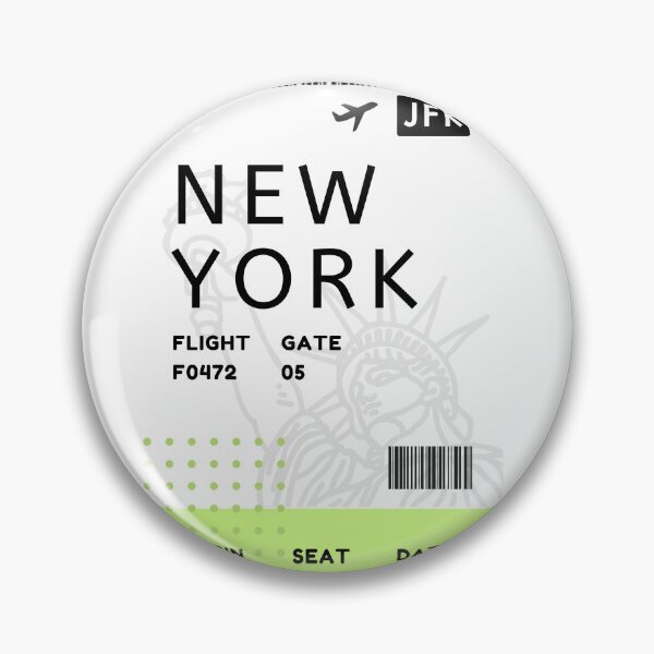 Item preview, NEW YORK Plane ticket designed and sold by Rocky Designs.