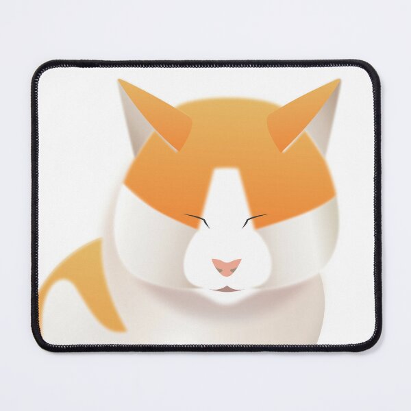 Painting of an orange cat Mouse Pad