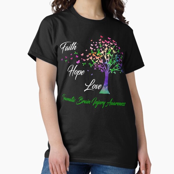 Item preview, Ribbon Tree Faith Hope Love Traumatic Brain Injury Awareness designed and sold by Tadmab.