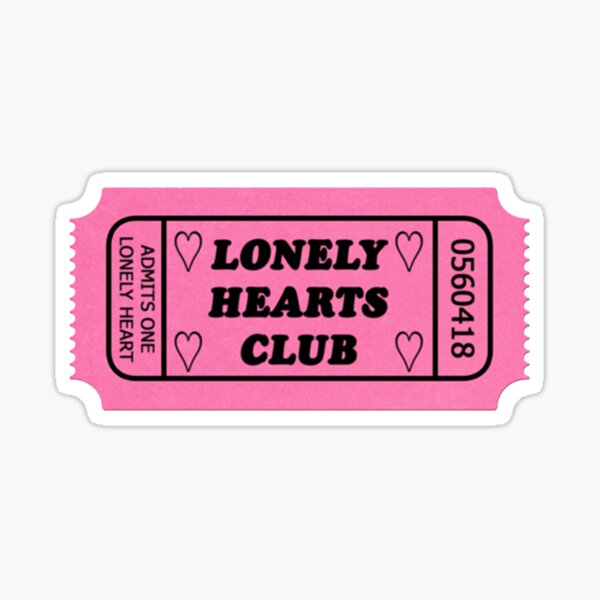 club de coeurs solitaires Sticker