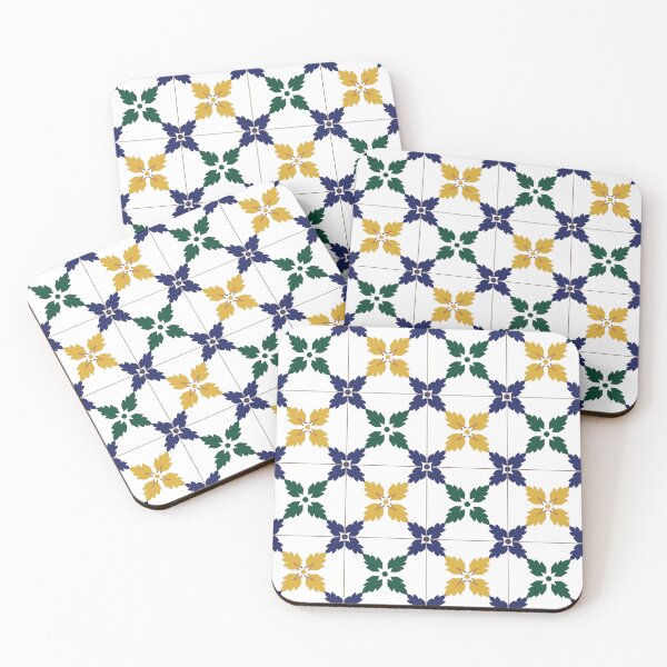 Item preview, Floral Lisbon Portugal tile pattern designed and sold by arkantus.