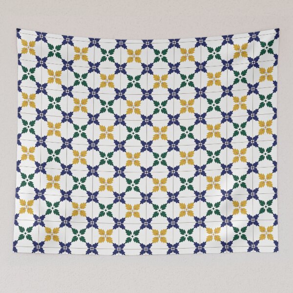 Item preview, Floral Lisbon Portugal tile pattern designed and sold by arkantus.