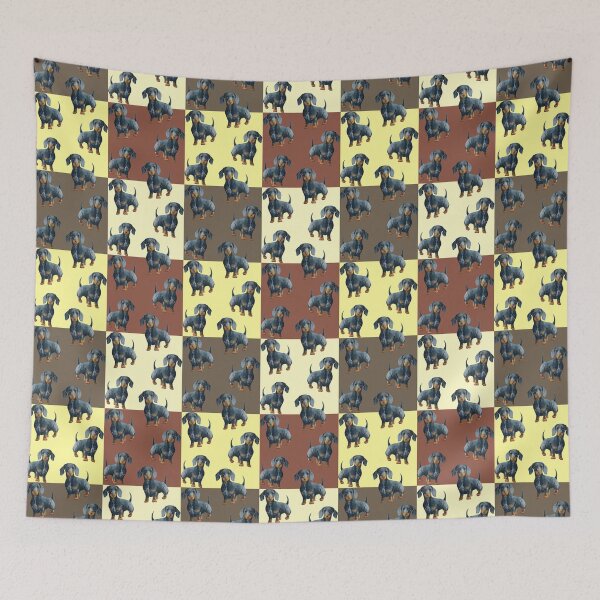 Item preview, Checked pattern with cute dogs designed and sold by stylebytara.