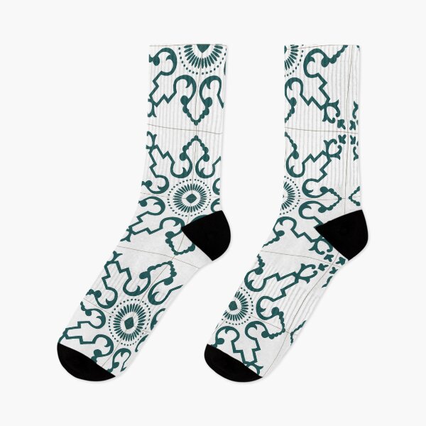 Item preview, Green vines Lisbon Portugal tile pattern designed and sold by arkantus.