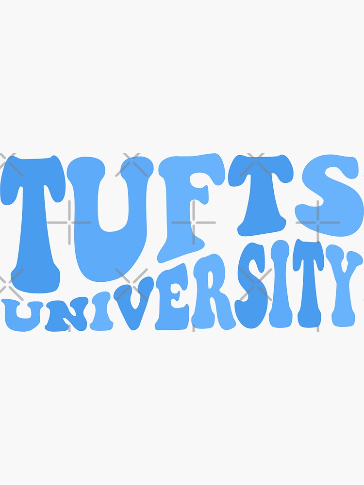 Tufts Groovy Font Warped Sticker For Sale By Scollegestuff Redbubble 3817