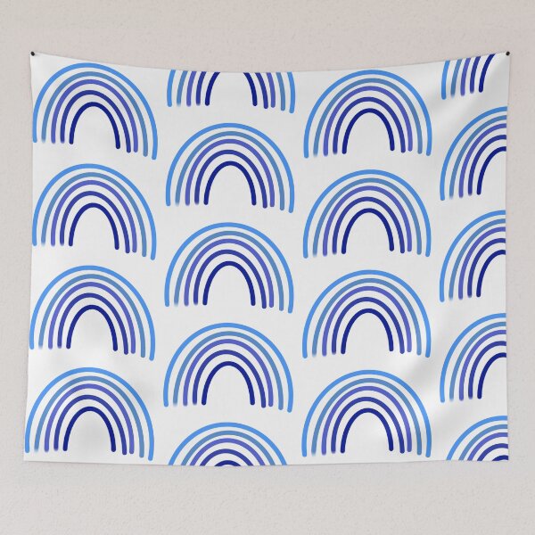 Item preview, Blue Aesthetic Rainbow Design designed and sold by Reagan McKenzie.
