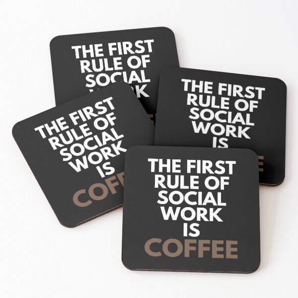 Item preview, The First Rule Of Social Work Is Coffee Helping Funny designed and sold by EllConApparel.