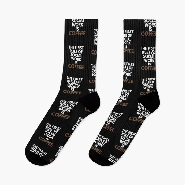 Item preview, The First Rule Of Social Work Is Coffee Helping Funny designed and sold by EllConApparel.