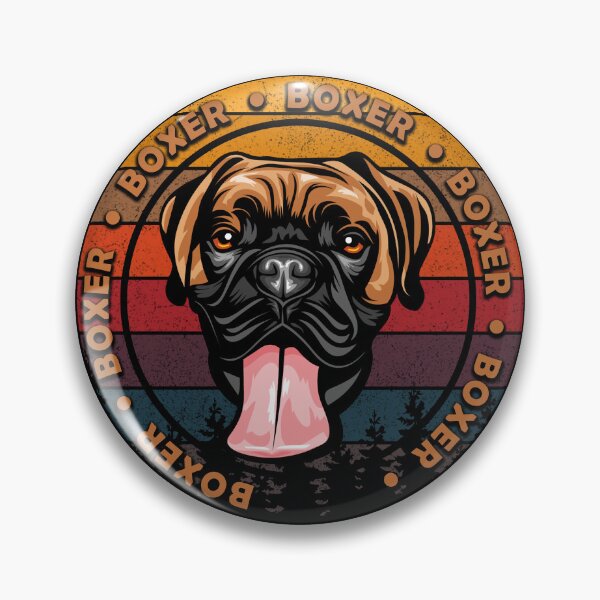 Item preview, Boxer distressed sunset retro dog face design designed and sold by SamRVstore.