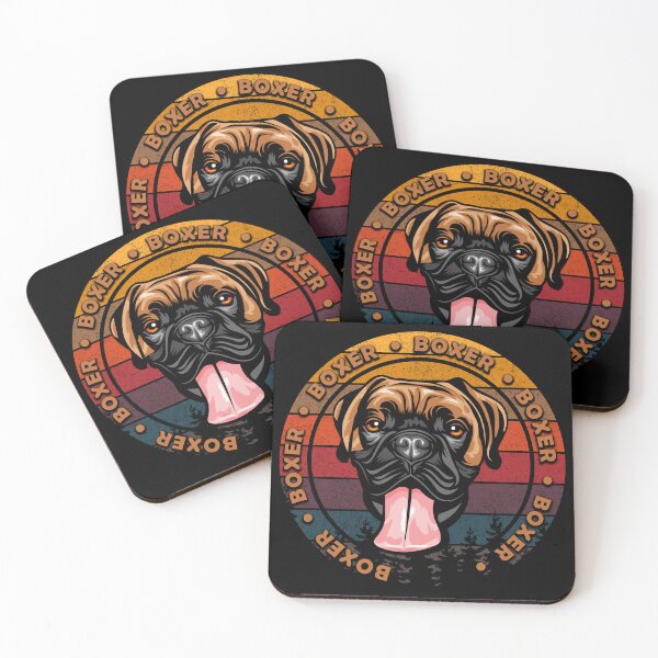 Item preview, Boxer distressed sunset retro dog face design designed and sold by SamRVstore.