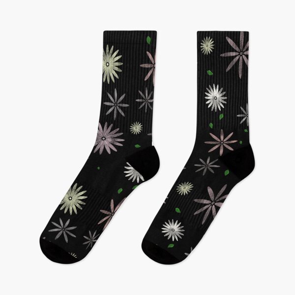 Item preview, Colorful flowers on black background designed and sold by Meo Design.