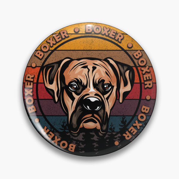 Item preview, Boxer distressed sunset retro dog face design designed and sold by SamRVstore.