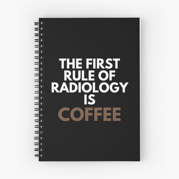 Aperçu de l'œuvre La première règle de la radiologie est l'humour scientifique du café créée et vendue par EllConApparel.
