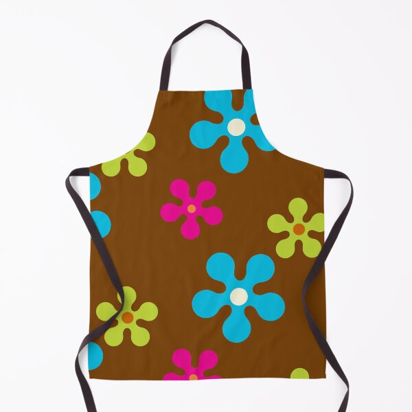 Item preview, 60s Retro Sixties Vintage Hippie Groovy Flores Marrón Chocolate designed and sold by fairy-taler.