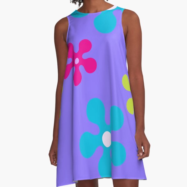 Item preview, 60s Retro Sixties Vintage Hippie Groovy Flowers Lavender Purple designed and sold by fairy-taler.