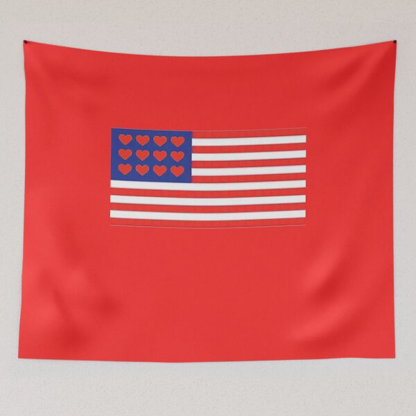 Item preview, Valentines Day Vintage American Flag Hearts designed and sold by rachidhaz.