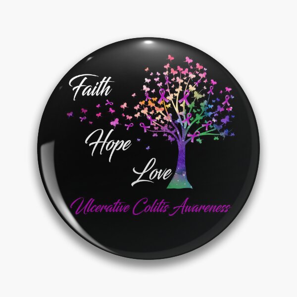 Item preview, Ribbon Tree Faith Hope Love Ulcerative Colitis Awareness designed and sold by Tadmab.
