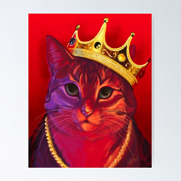 Funny Cat Beer' Poster, picture, metal print, paint by Neo Design