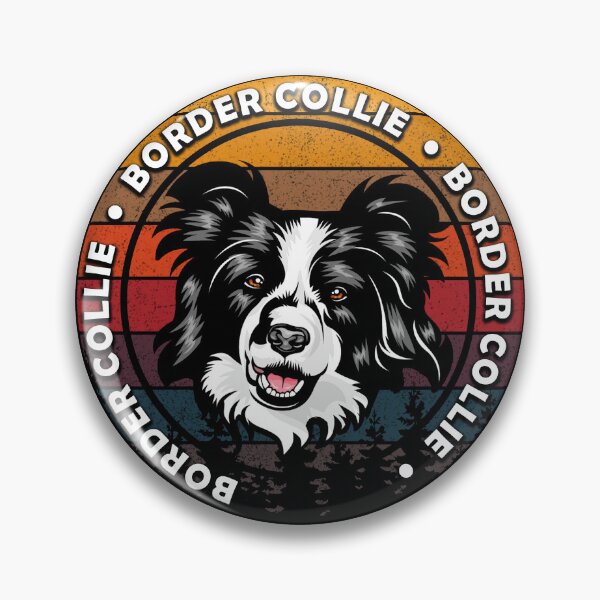 Item preview, Border collie distressed sunset retro dog face design designed and sold by SamRVstore.