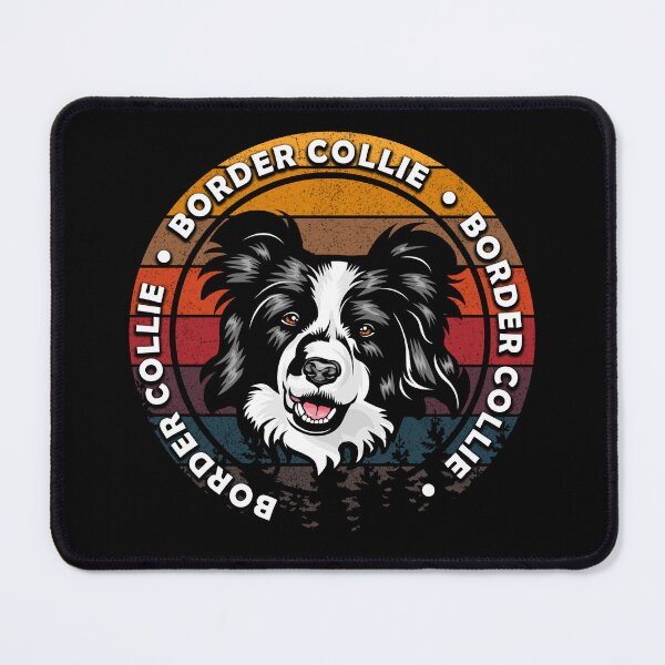 Item preview, Border collie distressed sunset retro dog face design designed and sold by SamRVstore.