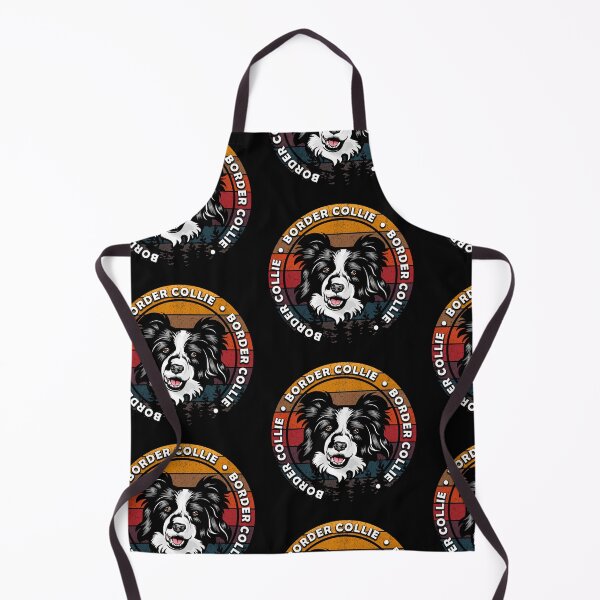 Item preview, Border collie distressed sunset retro dog face design designed and sold by SamRVstore.