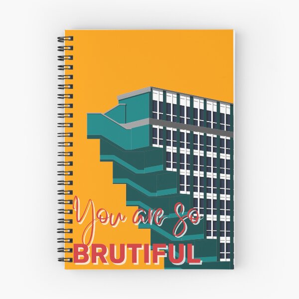 Item preview, You are so Brutiful, Valentines Card Hotel Du Lac Print, Tunisia Print, Brutalist, Brutalism, Architecture designed and sold by sketchingarchi.