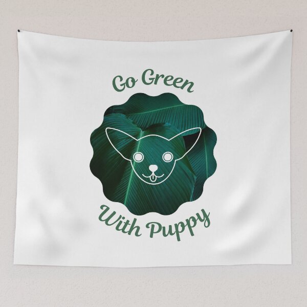 Item preview, Go Green With Puppy designed and sold by kucingmaikan.