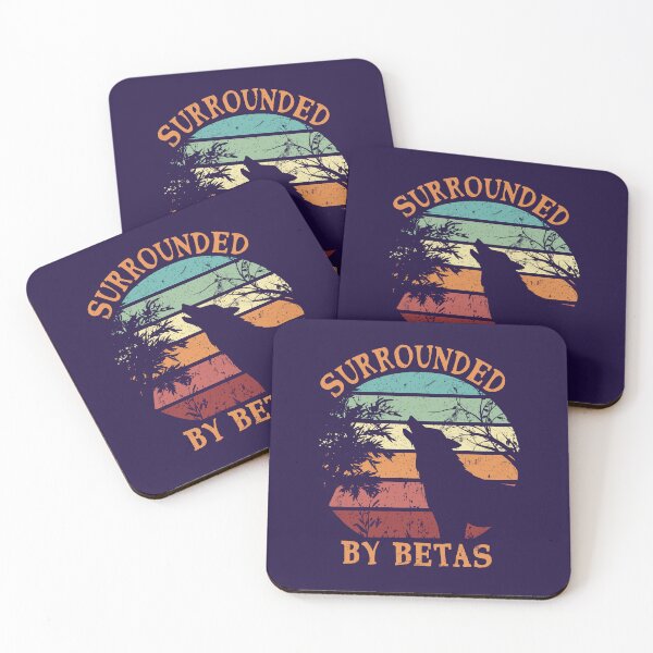 Item preview, Alpha Wolf Surrounded by Betas Retro Sunset Vintage  designed and sold by checkertonetees.