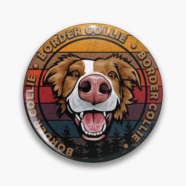 Item preview, Border collie distressed sunset retro dog face design designed and sold by SamRVstore.