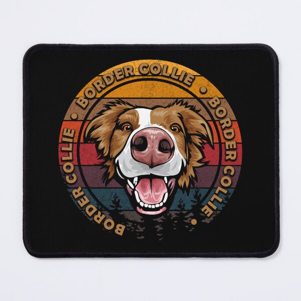 Item preview, Border collie distressed sunset retro dog face design designed and sold by SamRVstore.