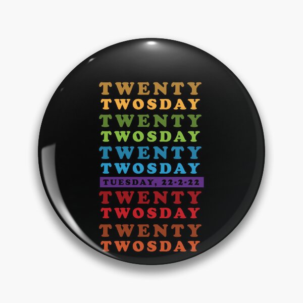 Item preview, Happy Tuesday Twosday in February 2022. Expect great things. Twenty Twosday Rainbow text designed and sold by friendly-fox.
