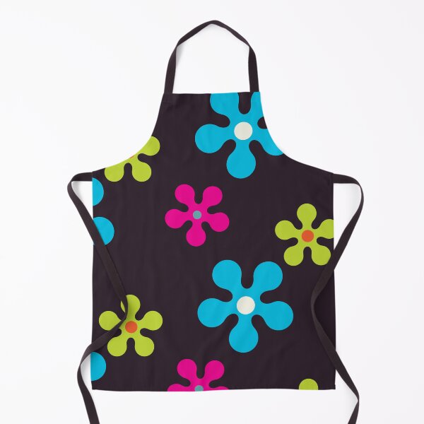 Item preview, 60s Retro Sixties Vintage Hippie Groovy Flowers Negro Marrón oscuro designed and sold by fairy-taler.
