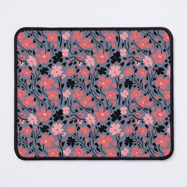 Item preview, Soft Blue Gothic Victorian Floral with Pink Flowers designed and sold by kateholthouser.