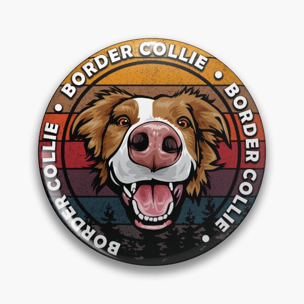 Item preview, Border collie distressed sunset retro dog face design designed and sold by SamRVstore.