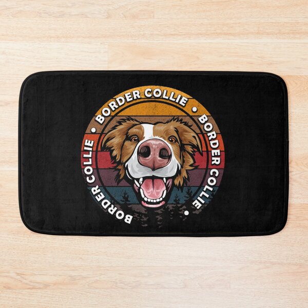 Item preview, Border collie distressed sunset retro dog face design designed and sold by SamRVstore.