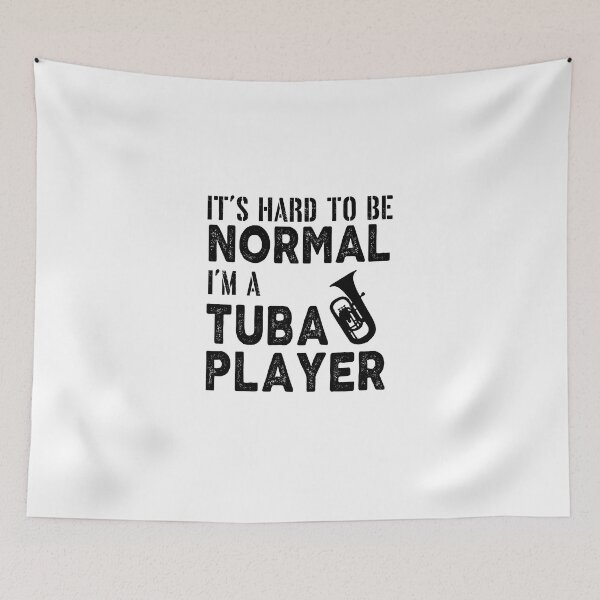 Item preview, Tuba Player Gift, it's hard to be normal I'm a tuba player Birthday Gifts Tubaist Funny Musician  Band Gift  Funny Rude Offensive saying, designed and sold by joygift369.