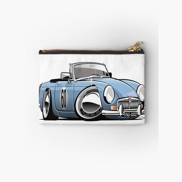 Item preview, MG MGB roadster caricature light blue designed and sold by car2oonz.