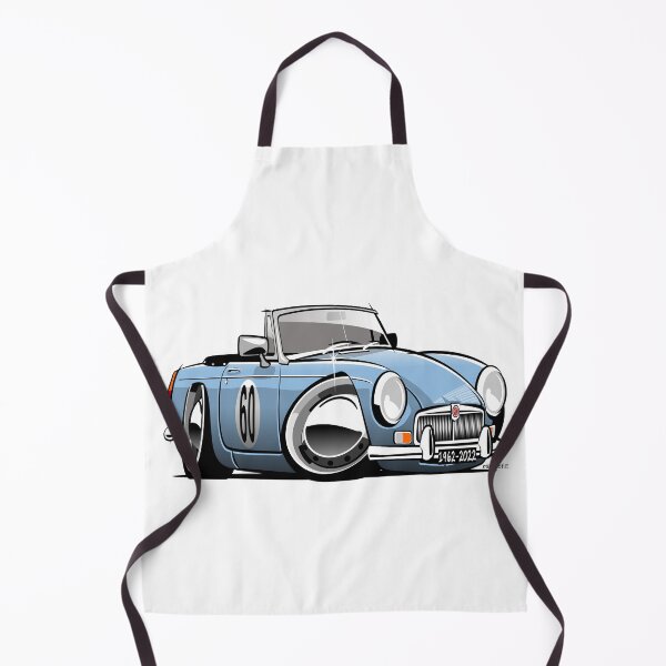 Item preview, MG MGB roadster caricature light blue designed and sold by car2oonz.