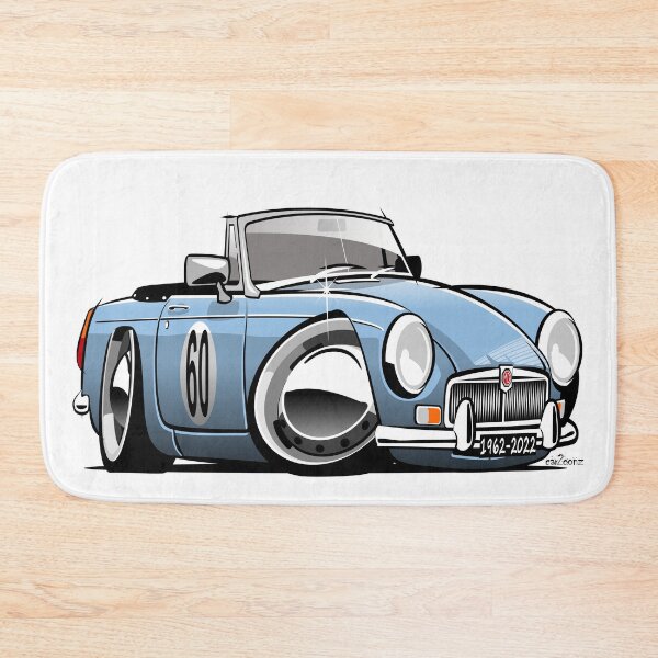 Item preview, MG MGB roadster caricature light blue designed and sold by car2oonz.