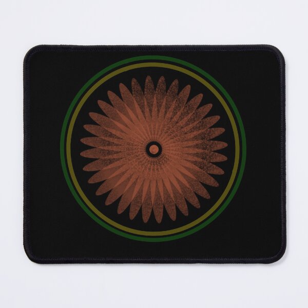 Item preview, Red mandala on black background designed and sold by Meo Design.