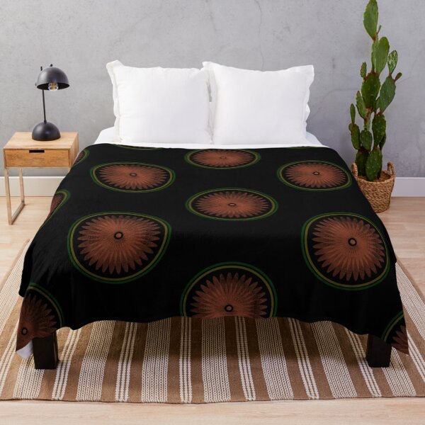 Item preview, Red mandala on black background designed and sold by Meo Design.