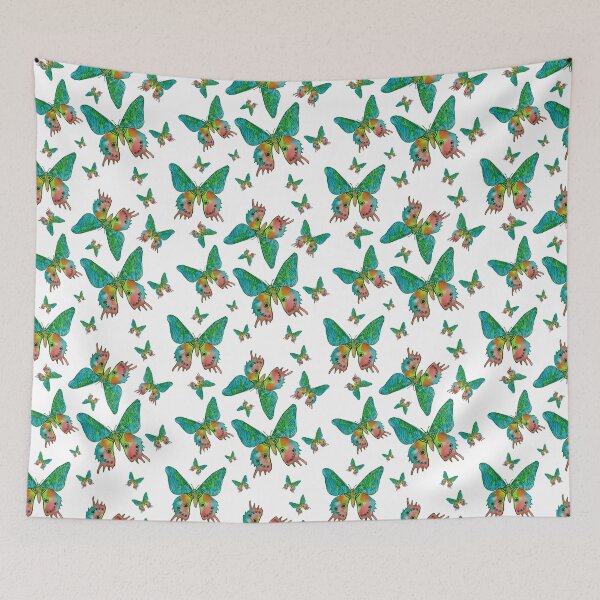 Item preview, Green butterflies designed and sold by stylebytara.