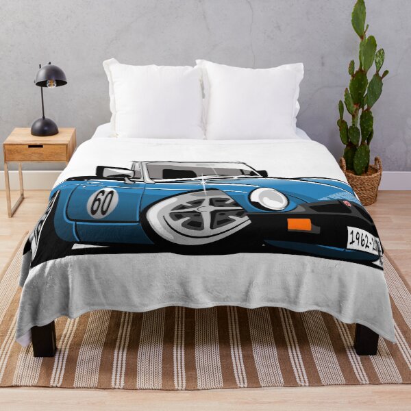 Item preview, MG MGB roadster caricature blue designed and sold by car2oonz.