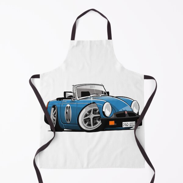 Item preview, MG MGB roadster caricature blue designed and sold by car2oonz.