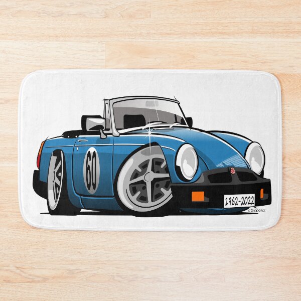 Item preview, MG MGB roadster caricature blue designed and sold by car2oonz.