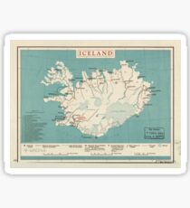 Map of Iceland (circa 1958) Sticker