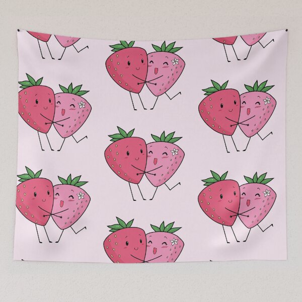 Item preview, Cute Strawberries in Love designed and sold by FlyingShortcake.