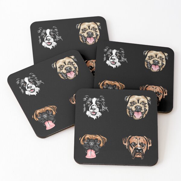 Item preview, Artistic dog face designs sticker pack 10 designed and sold by SamRVstore.